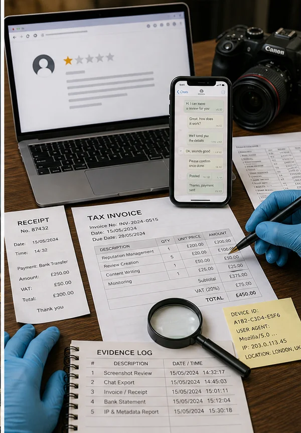 Google Review Using Fake Screenshots Or Documents In United Kingdom