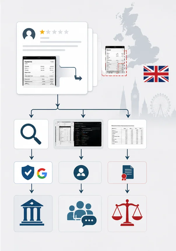 Google Review Using Fake Screenshots Or Documents In United Kingdom