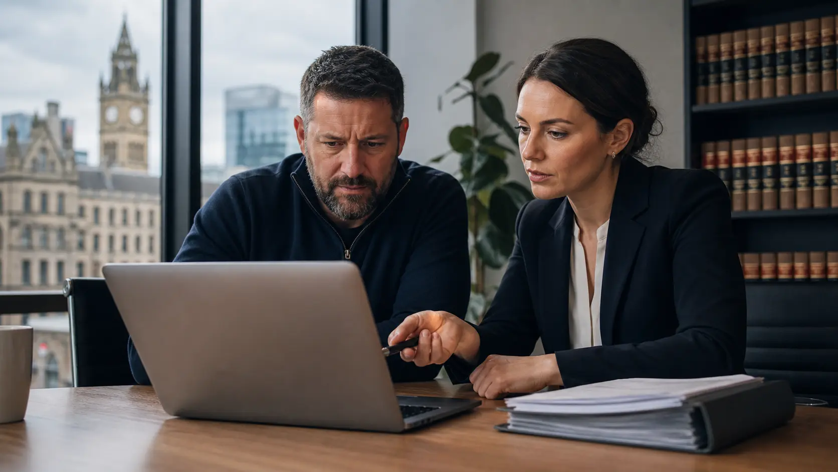 UK business team and solicitor analysing whether a negative Google review is defamation