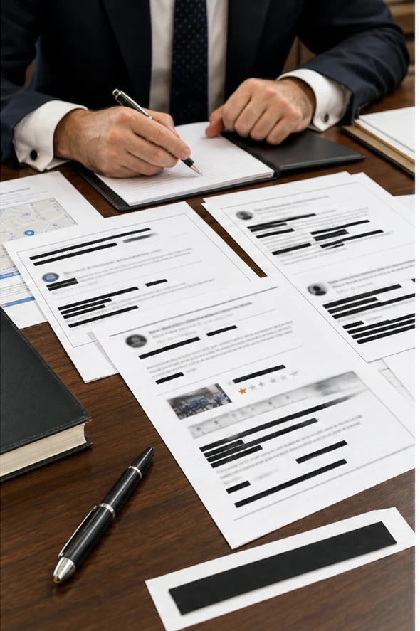 UK platform policy and legal notice file for Google review removal