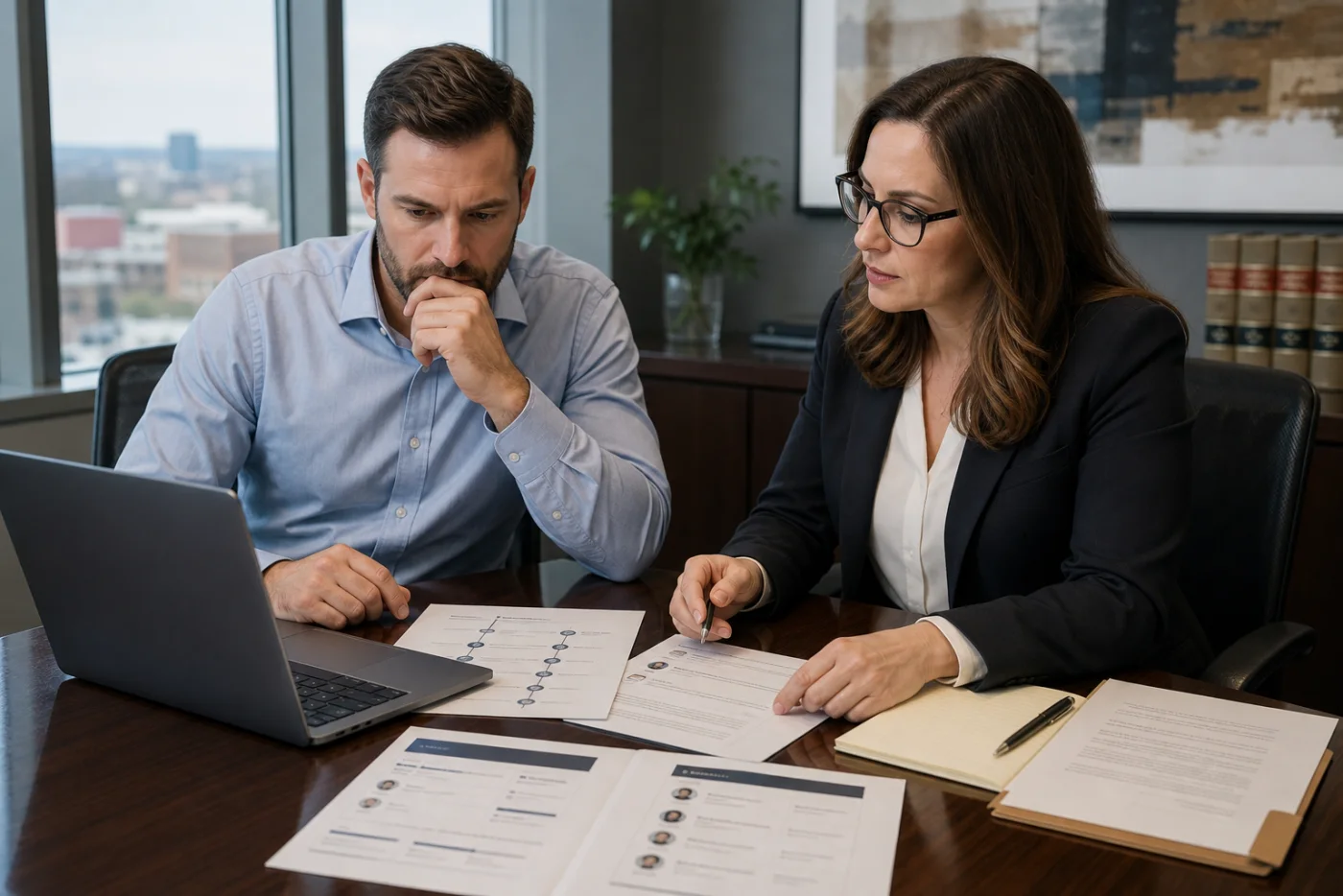 U.S. business owner and lawyer assessing whether a Google review is tied to an insider conflict of interest