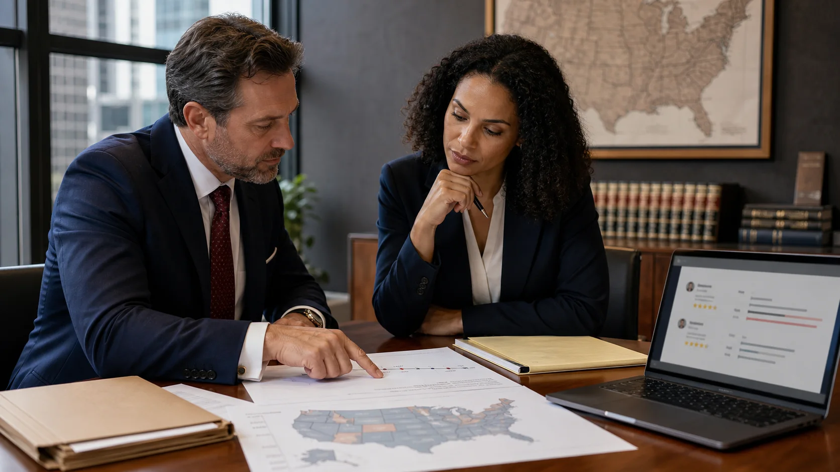 U.S. business owner and litigation attorney assessing personal jurisdiction for a harmful Google review