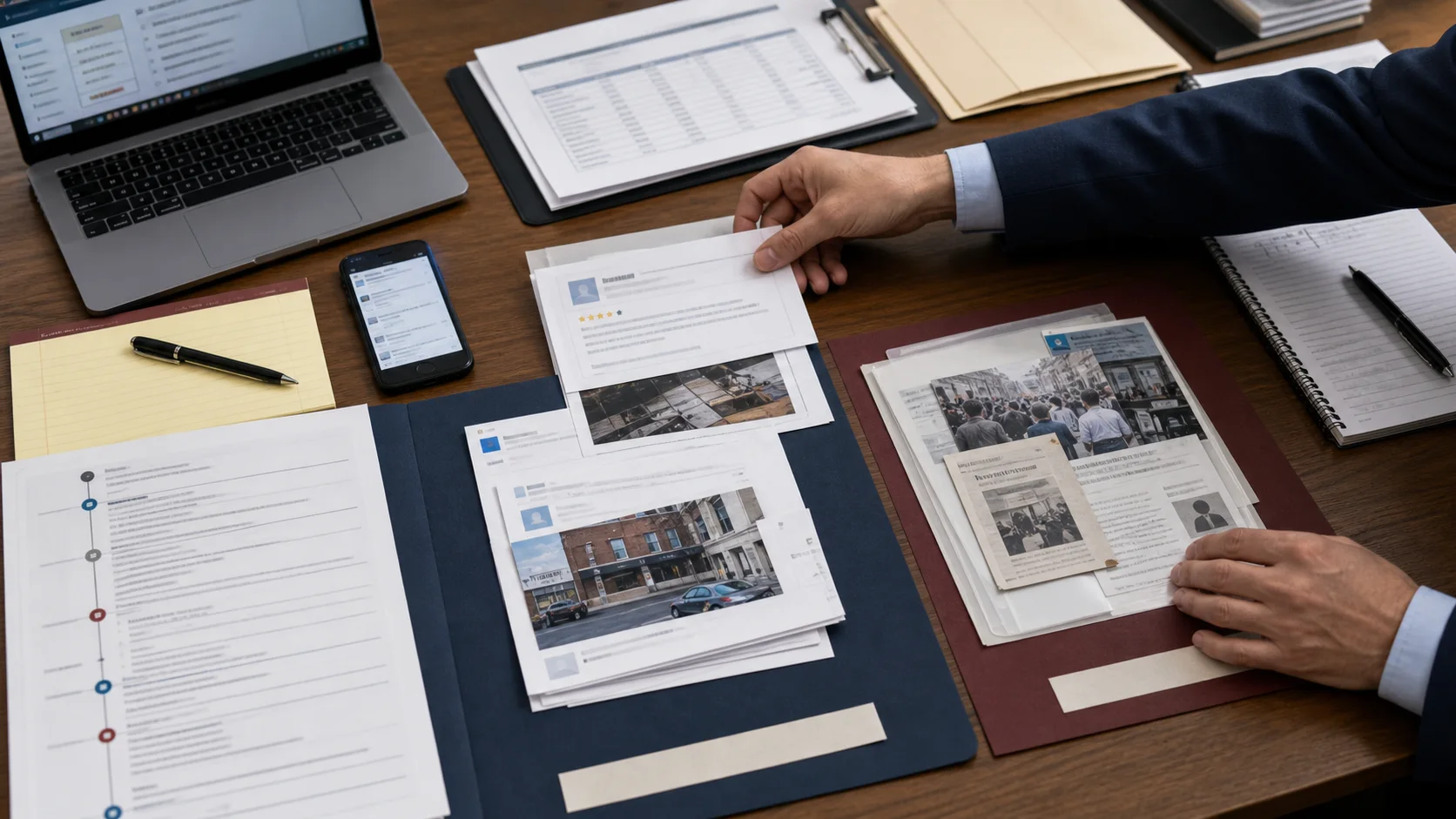 United States evidence desk comparing public-issue and private-transaction context in a Google review dispute