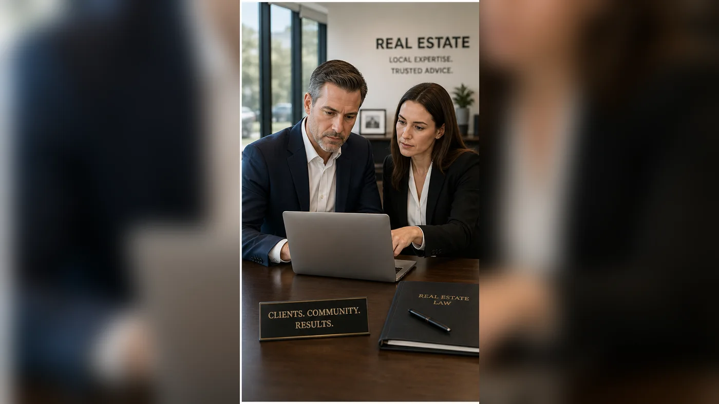 U.S. real estate broker and lawyer reviewing harmful Google review evidence
