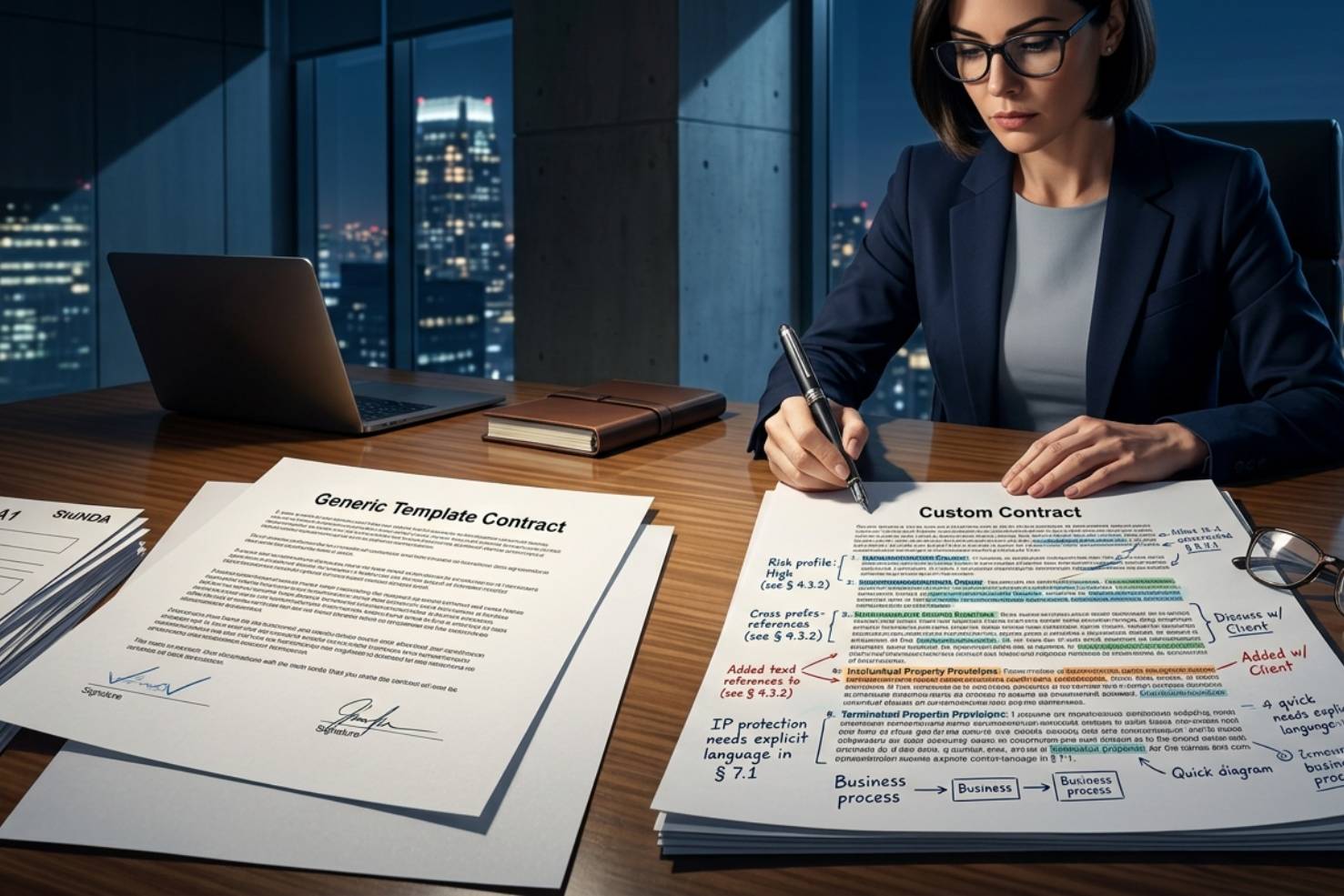 Custom vs. Template Contracts: Why Tailoring Your Terms Matters Legally